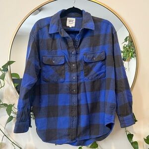 Aerie women’s oversized plaid flannel size S